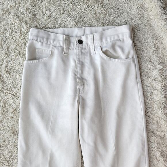 Vintage Levi's Sta Prest Big E White Jeans Slacks 26x28 - Picture 3 of 7